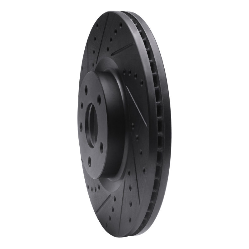 Picture of R1 13-20 Ford Fusion Front Left Drilled & Slotted Black Brake Rotor