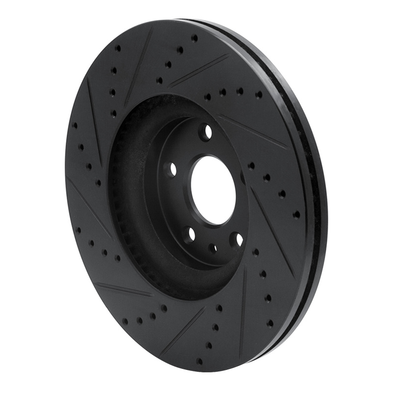 Picture of R1 13-20 Ford Fusion Front Right Drilled & Slotted Black Brake Rotor
