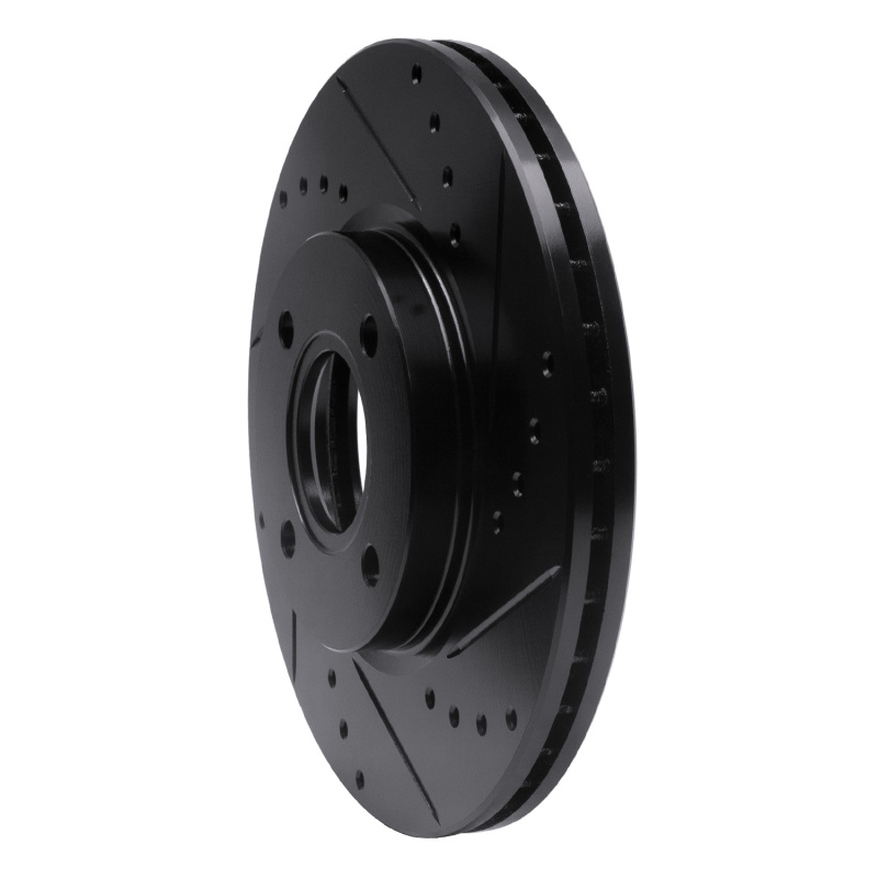 Picture of R1 14-23 Ford Fiesta (USA/Canada) Front Right Drilled & Slotted Black Brake Rotor