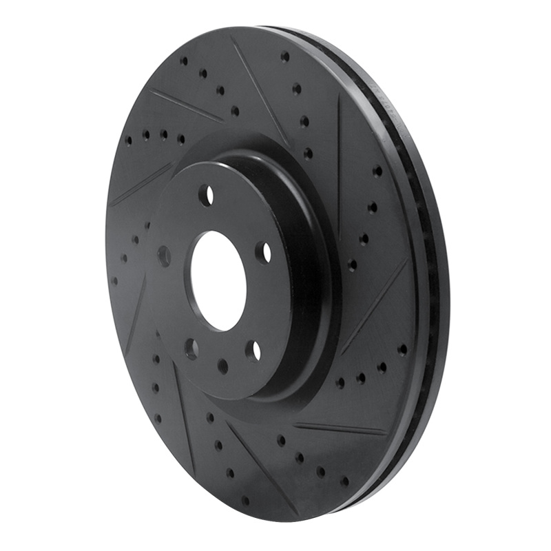 Picture of R1 13-20 Ford Fusion Front Right Drilled & Slotted Black Brake Rotor