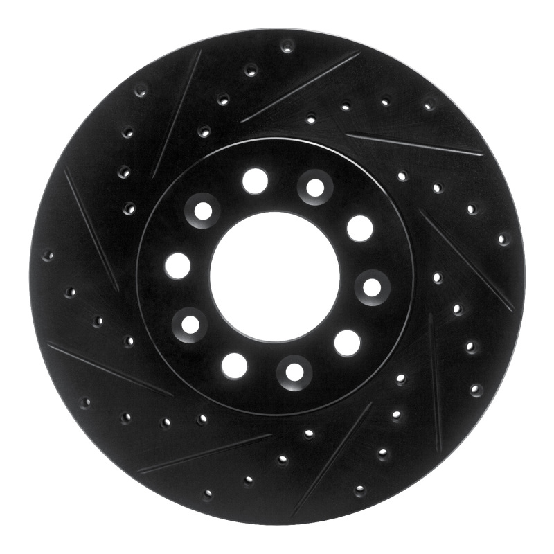 Picture of R1 99-03 Ford Windstar Front Left Drilled & Slotted Black Brake Rotor