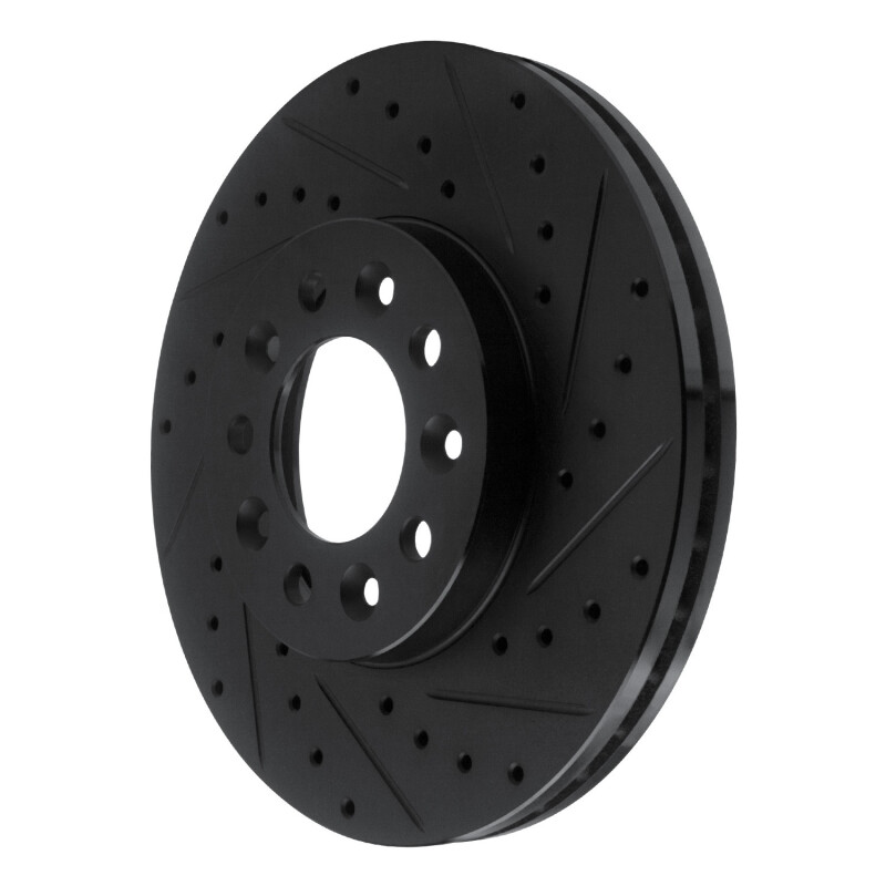 Picture of R1 99-03 Ford Windstar Front Right Drilled & Slotted Black Brake Rotor