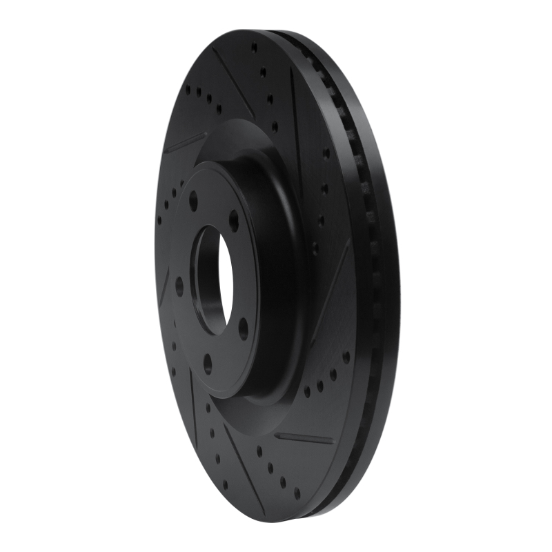 Picture of R1 07-15 Ford Edge Front Right Drilled & Slotted Black Brake Rotor