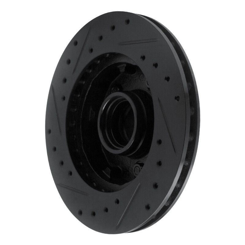 Picture of R1 83-97 Ford AEROSTAR Front Right Drilled & Slotted Black Brake Rotor