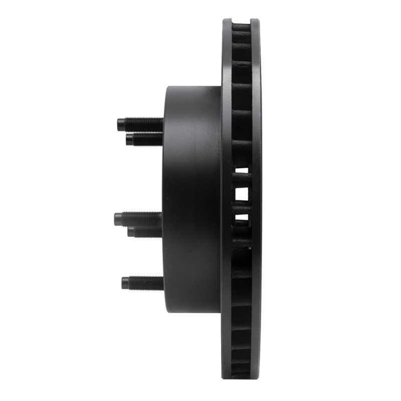 Picture of R1 86-88 Ford Bronco Front Left Drilled & Slotted Black Brake Rotor