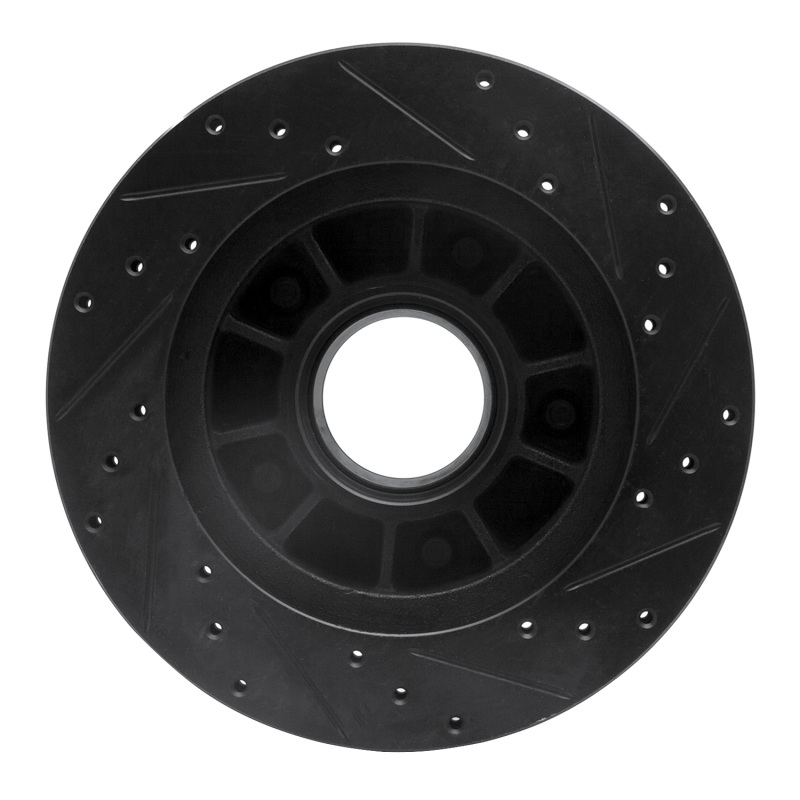 Picture of R1 86-88 Ford Bronco Front Left Drilled & Slotted Black Brake Rotor