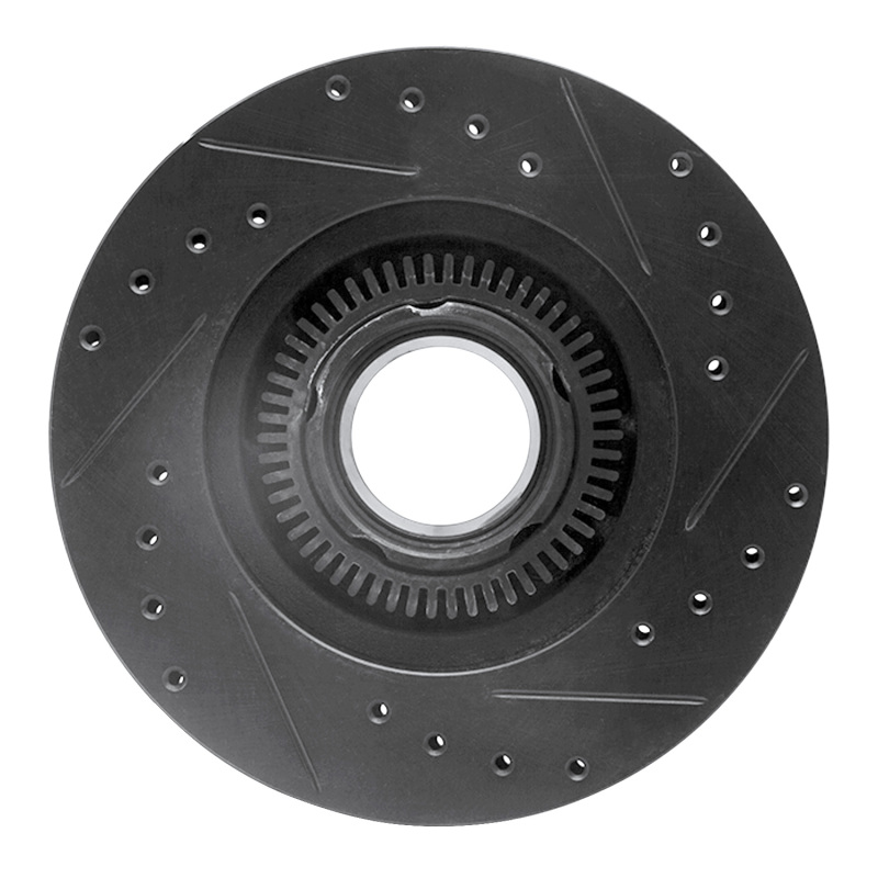 Picture of R1 93-94 Ford Explorer Front Left Drilled & Slotted Black Brake Rotor