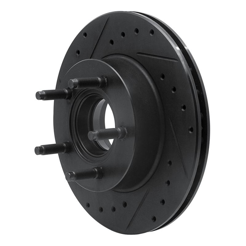 Picture of R1 90-94 Ford Explorer Front Left Drilled & Slotted Black Brake Rotor