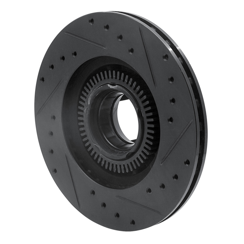 Picture of R1 93-94 Ford Explorer Front Left Drilled & Slotted Black Brake Rotor