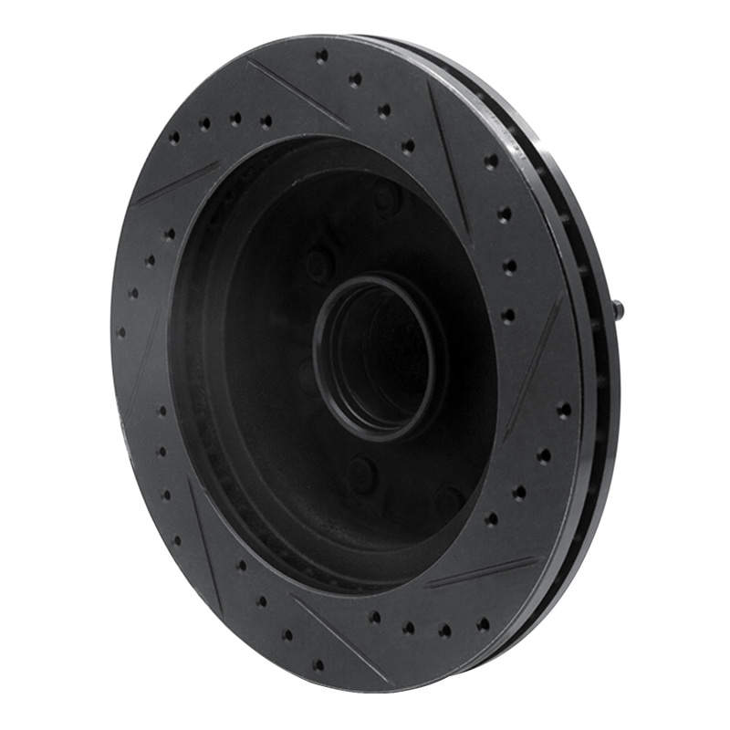Picture of R1 95-04 Ford E-250 Econoline Front Left Drilled & Slotted Black Brake Rotor