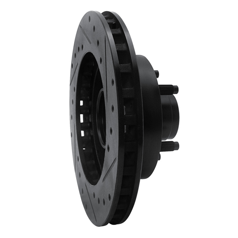 Picture of R1 95-97 Ford Ranger (USA/Canada) Front Left Drilled & Slotted Black Brake Rotor