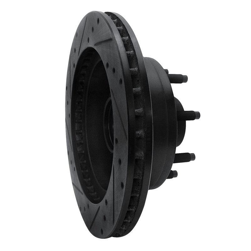 Picture of R1 95-07 Ford E-150 Econoline Front Right Drilled & Slotted Black Brake Rotor