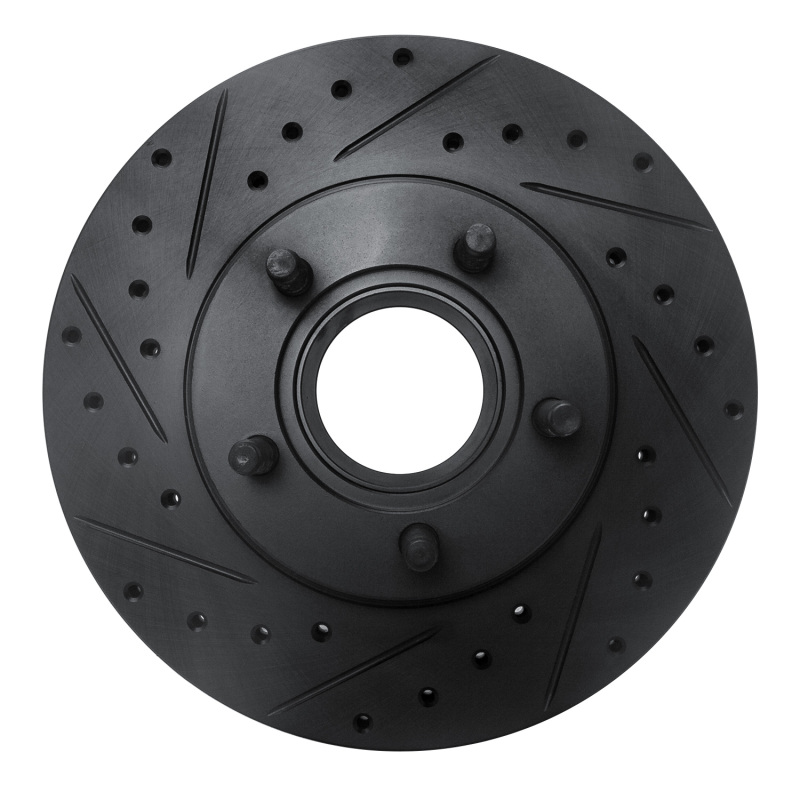 Picture of R1 95-97 Ford Ranger (USA/Canada) Front Left Drilled & Slotted Black Brake Rotor