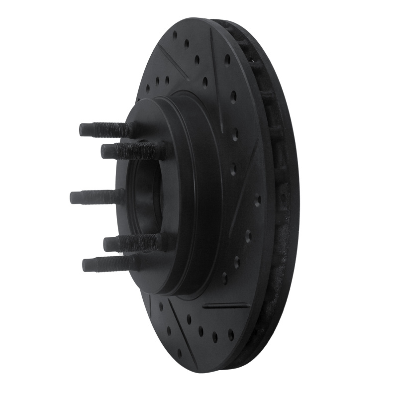 Picture of R1 95-97 Ford Ranger (USA/Canada) Front Right Drilled & Slotted Black Brake Rotor