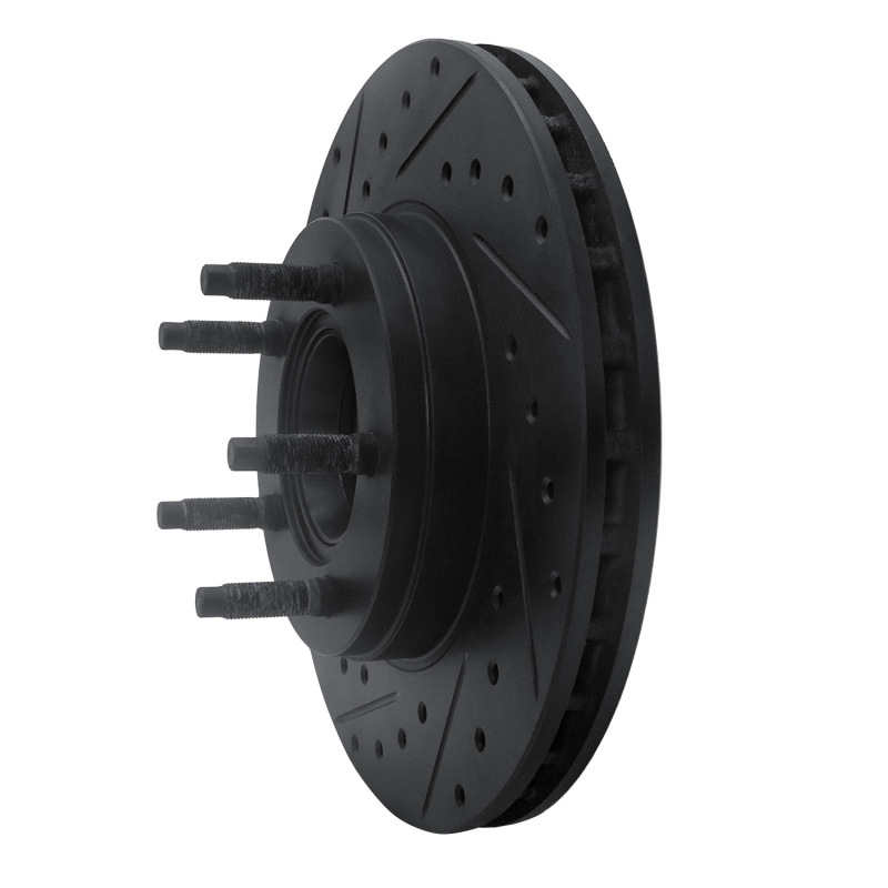 Picture of R1 95-97 Ford Ranger (USA/Canada) Front Left Drilled & Slotted Black Brake Rotor