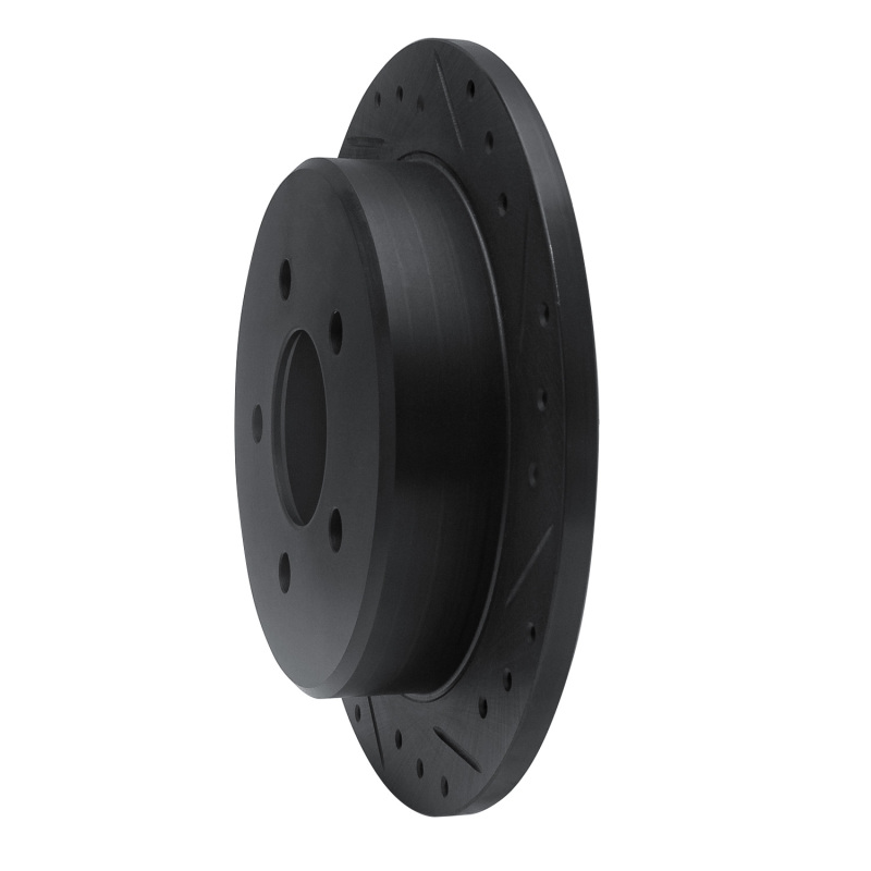 Picture of R1 95-02 Ford Explorer Rear Right Drilled & Slotted Black Brake Rotor