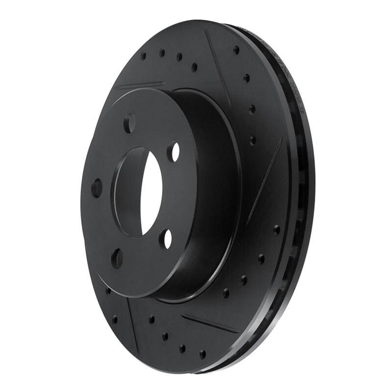 Picture of R1 95-02 Ford Ranger (USA/Canada) Front Right Drilled & Slotted Black Brake Rotor