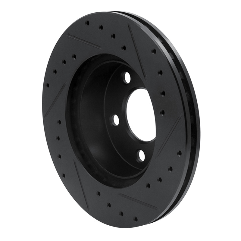 Picture of R1 95-02 Ford Ranger (USA/Canada) Front Left Drilled & Slotted Black Brake Rotor