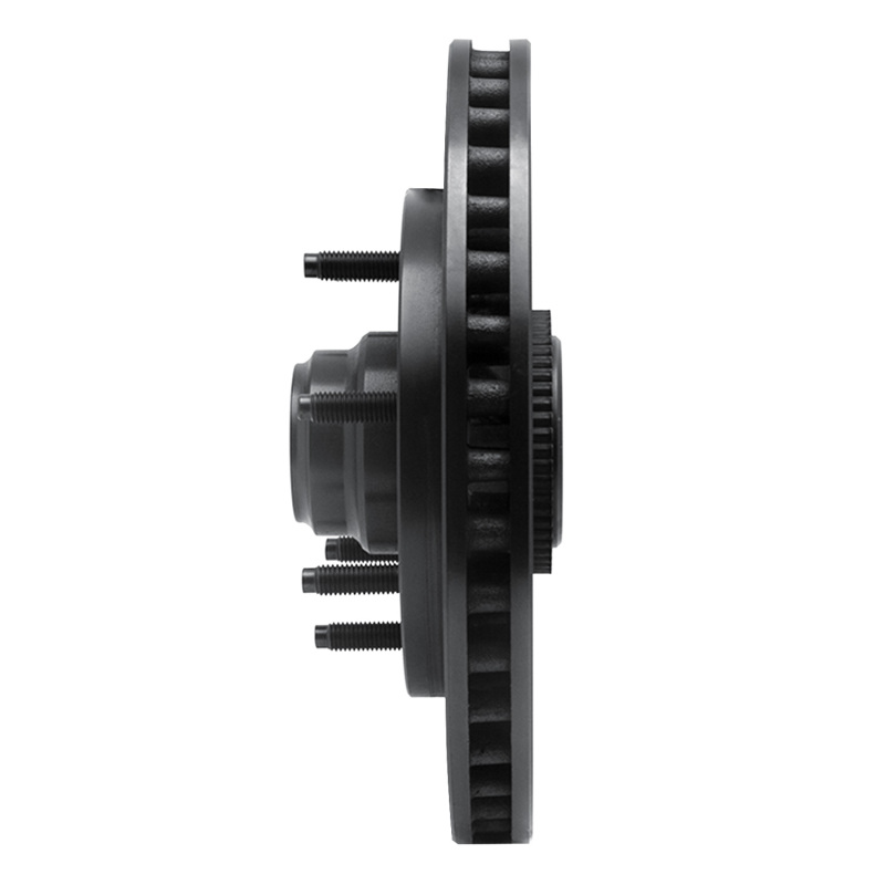 Picture of R1 97-04 Ford F-250 2WD (Excl Super Duty) Front Left Drilled & Slotted Black Brake Rotor