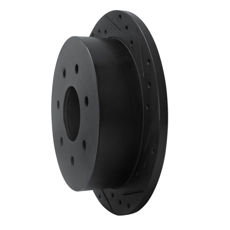 Picture of R1 97-04 Ford F-150 4WD Rear Right Drilled & Slotted Black Brake Rotor