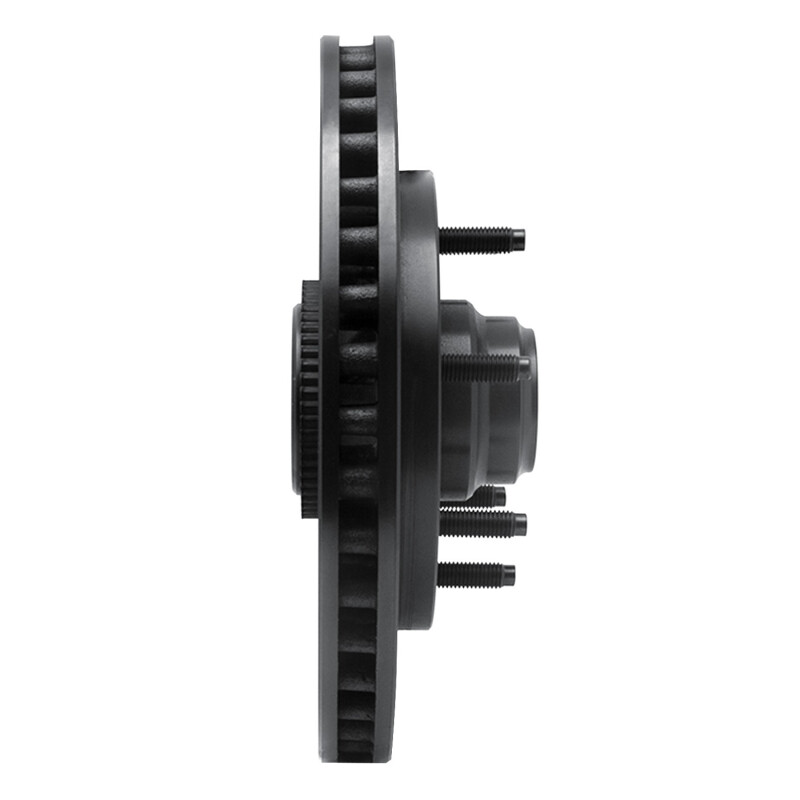 Picture of R1 97-04 Ford F-150 RWD Front Right Drilled & Slotted Black Brake Rotor