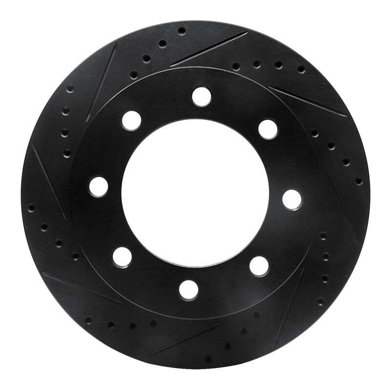 Picture of R1 99-99 Ford F-250 4WD (Super Duty) Front Left Drilled & Slotted Black Brake Rotor