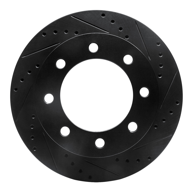 Picture of R1 99-99 Ford F-250 4WD (Super Duty) Front Right Drilled & Slotted Black Brake Rotor