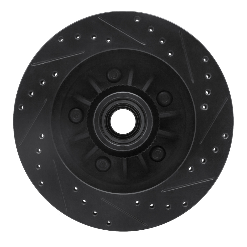 Picture of R1 97-00 Ford Expedition Front Left Drilled & Slotted Black Brake Rotor