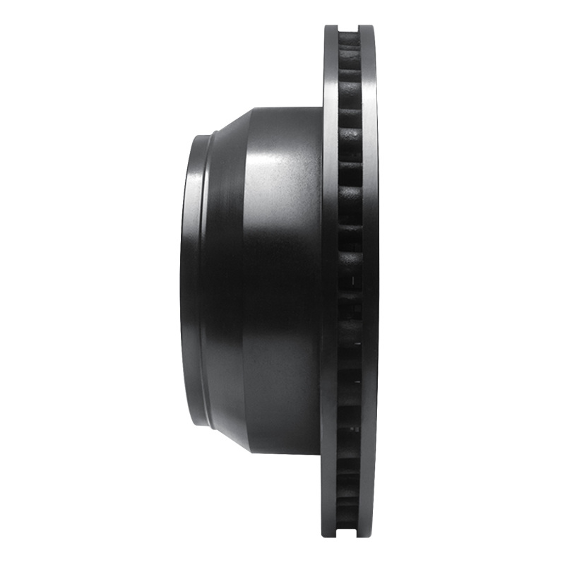 Picture of R1 99-04 Ford F-350 Super Duty 2WD Rear Left Drilled & Slotted Black Brake Rotor