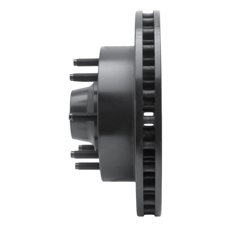 Picture of R1 99-02 Ford F-250 2WD (Super Duty) Front Left Drilled & Slotted Black Brake Rotor