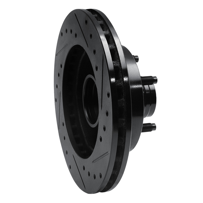 Picture of R1 98-02 Ford Ranger (USA/Canada) Front Left Drilled & Slotted Black Brake Rotor