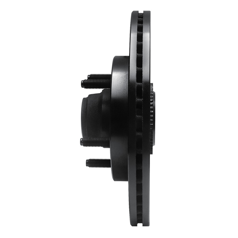 Picture of R1 00-04 Ford F-150 RWD Front Left Drilled & Slotted Black Brake Rotor