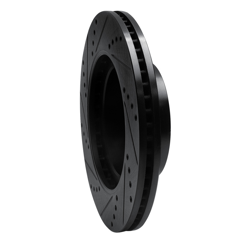 Picture of R1 01-11 Ford Explorer Sport Front Right Drilled & Slotted Black Brake Rotor