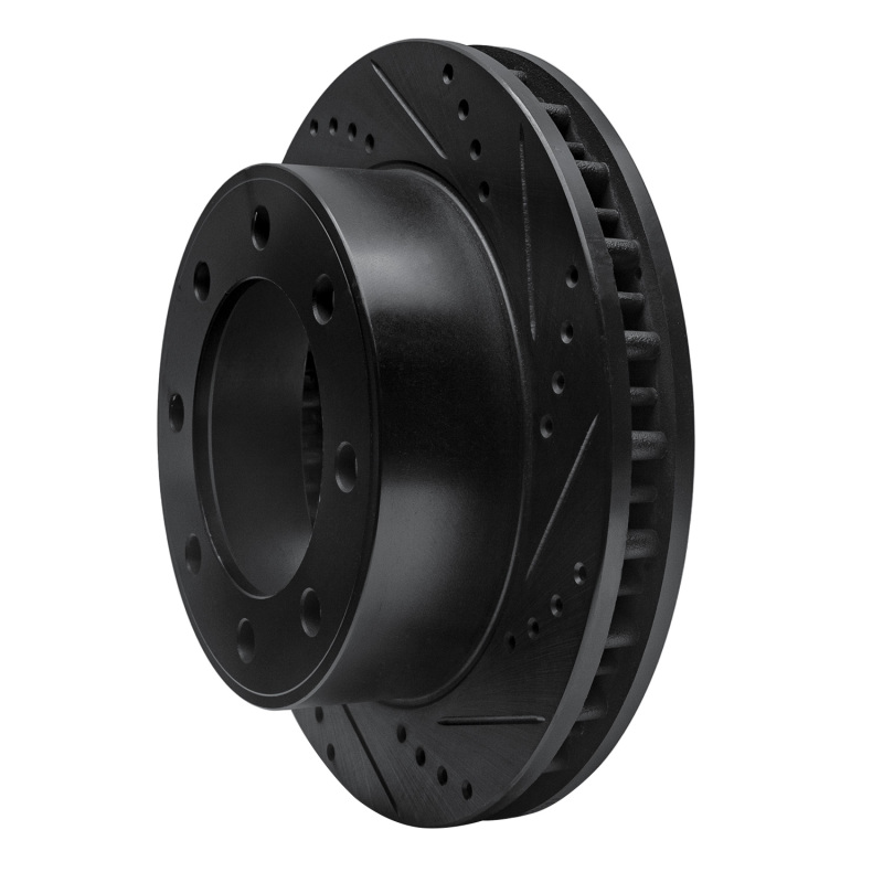 Picture of R1 99-05 Ford F-250 4WD (Super Duty) Front Right Drilled & Slotted Black Brake Rotor