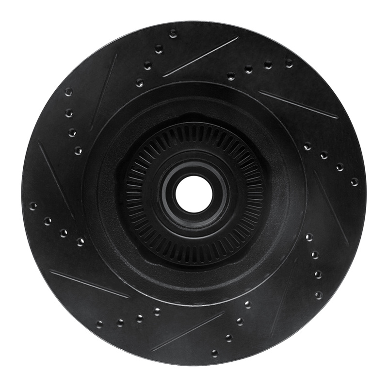 Picture of R1 01-05 Ford Explorer Sport Front Right Drilled & Slotted Black Brake Rotor