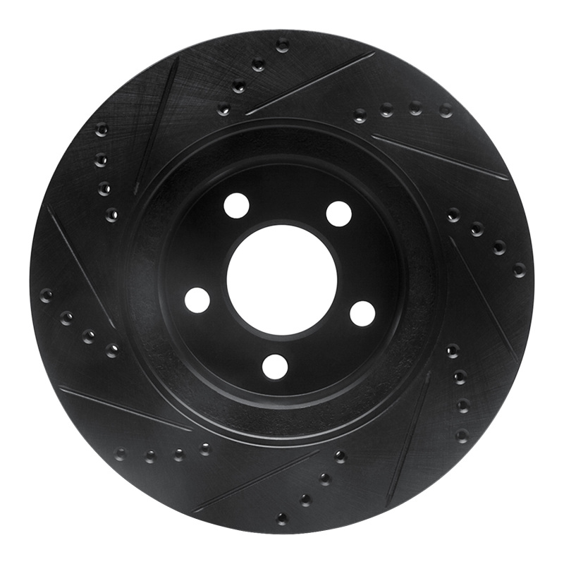 Picture of R1 01-11 Ford Explorer Sport Front Right Drilled & Slotted Black Brake Rotor