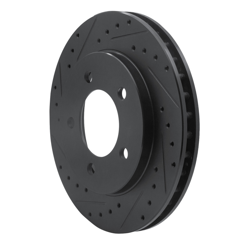 Picture of R1 97-02 Ford Expedition Front Left Drilled & Slotted Black Brake Rotor