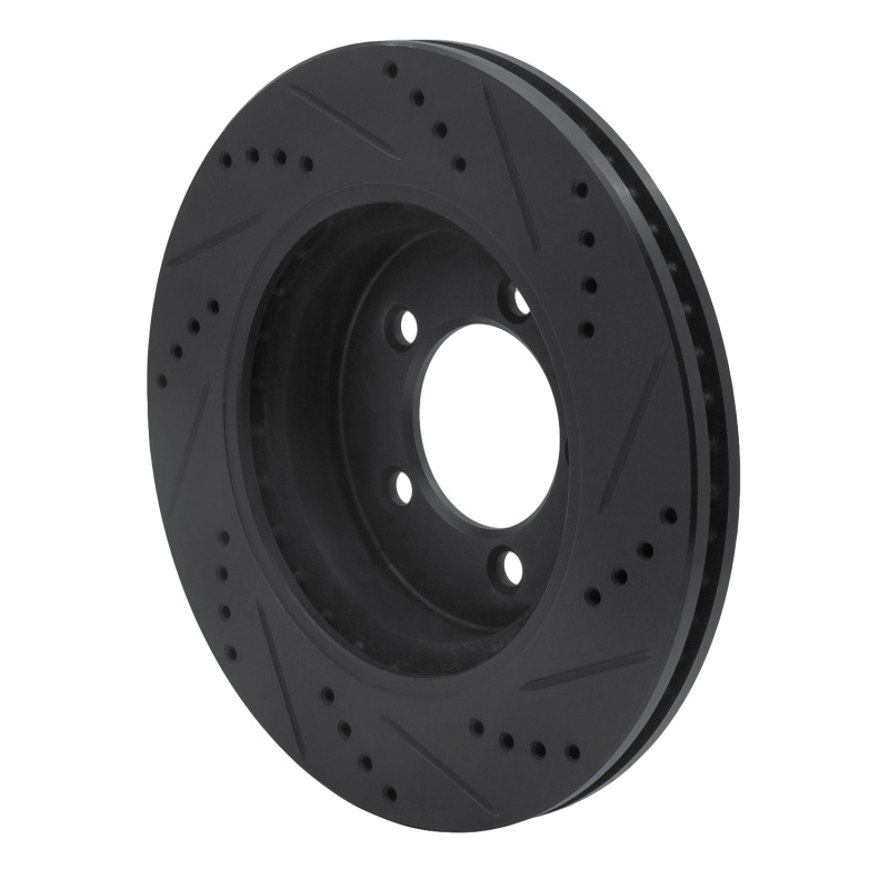 Picture of R1 02-05 Ford Explorer Front Left Drilled & Slotted Black Brake Rotor