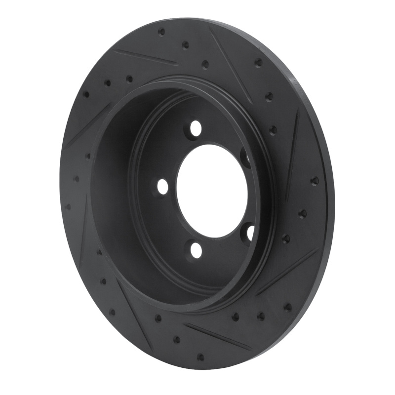 Picture of R1 02-10 Ford Explorer Rear Left Drilled & Slotted Black Brake Rotor