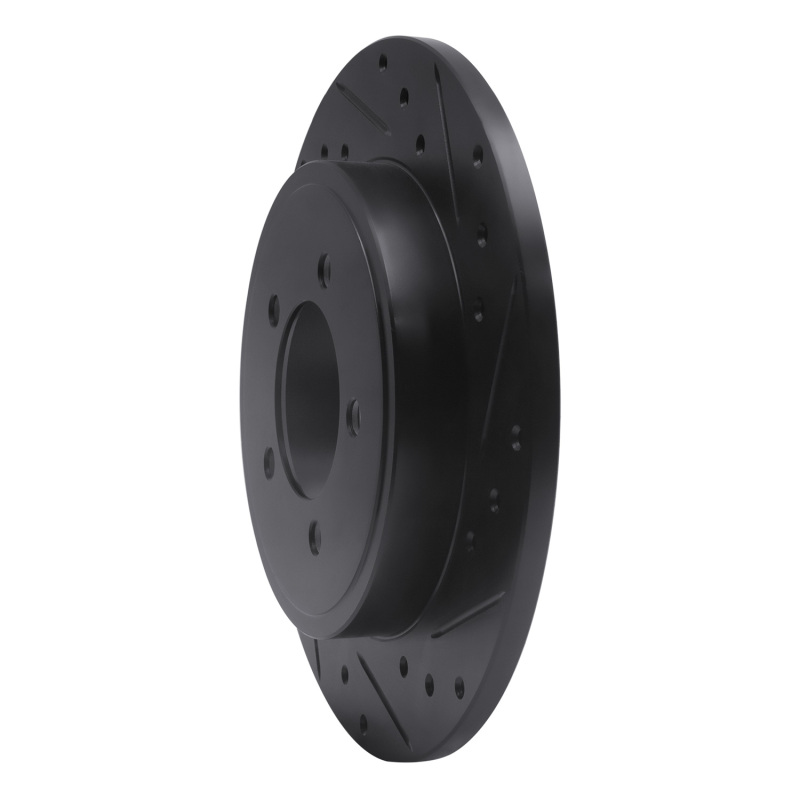Picture of R1 02-10 Ford Explorer Rear Right Drilled & Slotted Black Brake Rotor