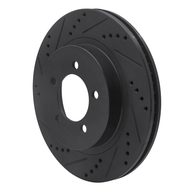 Picture of R1 02-05 Ford Explorer Front Left Drilled & Slotted Black Brake Rotor