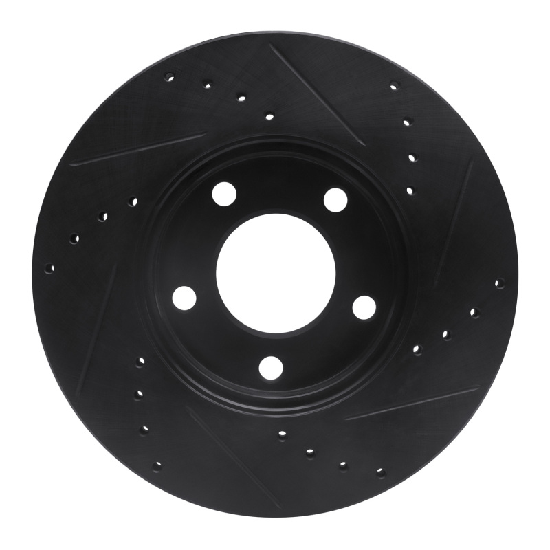 Picture of R1 01-07 Ford Escape Front Left Drilled & Slotted Black Brake Rotor