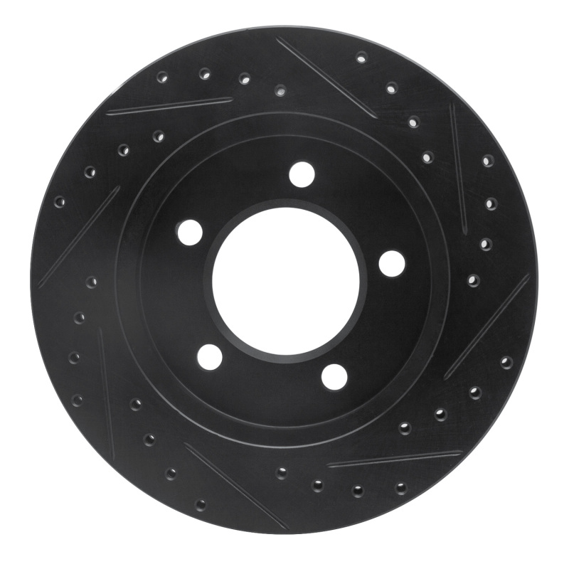 Picture of R1 97-02 Ford Expedition Front Left Drilled & Slotted Black Brake Rotor