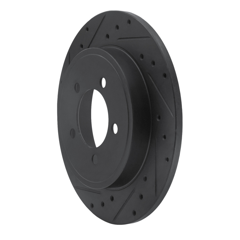 Picture of R1 02-10 Ford Explorer Rear Left Drilled & Slotted Black Brake Rotor