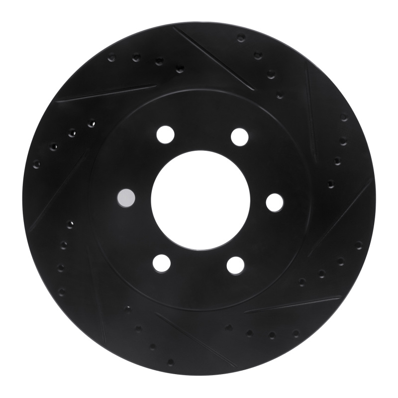 Picture of R1 02-06 Ford Expedition Front Right Drilled & Slotted Black Brake Rotor