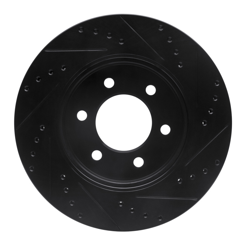 Picture of R1 02-06 Ford Expedition Front Left Drilled & Slotted Black Brake Rotor