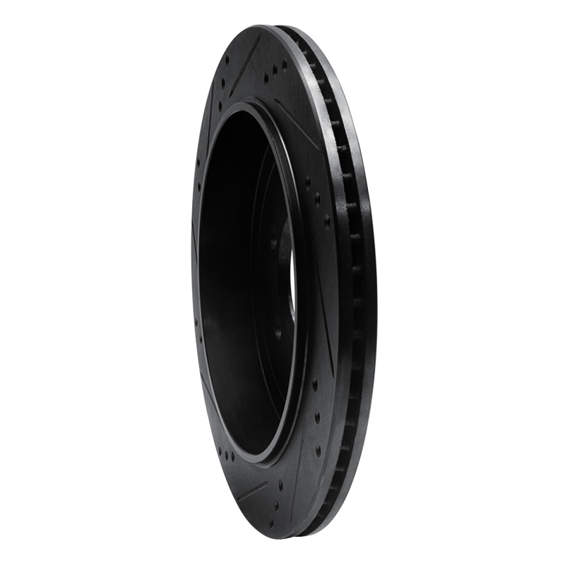 Picture of R1 02-06 Ford Expedition Rear Right Drilled & Slotted Black Brake Rotor