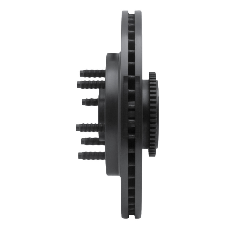 Picture of R1 04-08 Ford F-150 RWD Front Left Drilled & Slotted Black Brake Rotor
