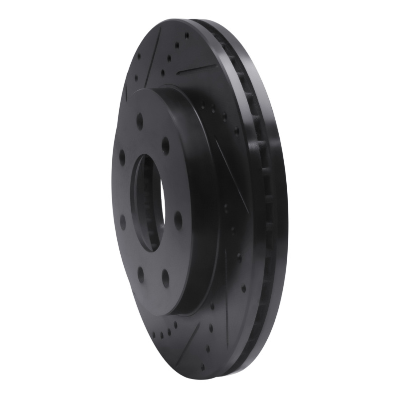 Picture of R1 04-08 Ford F-150 4WD Front Left Drilled & Slotted Black Brake Rotor