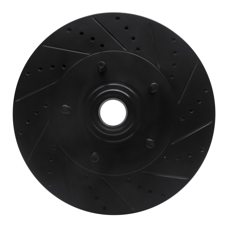 Picture of R1 04-06 Ford E-150 Front Right Drilled & Slotted Black Brake Rotor